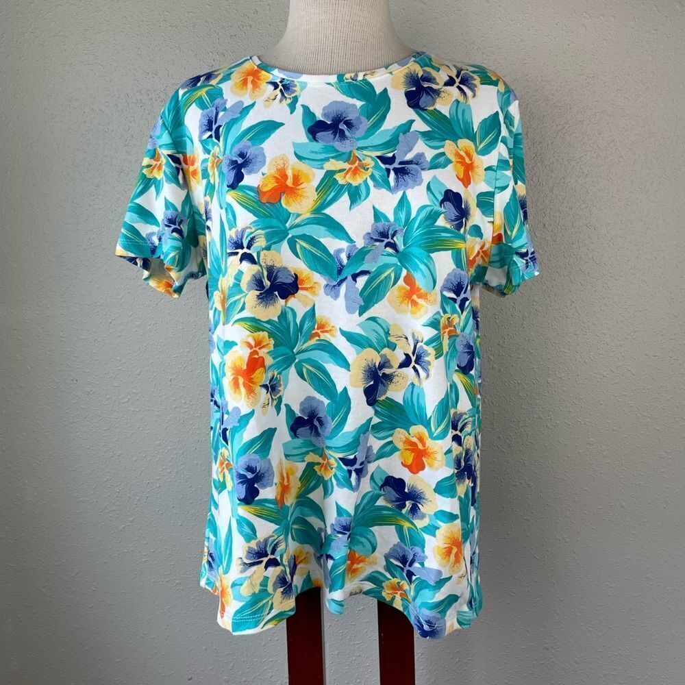 Laura Scott Floral Top Size XL EUC